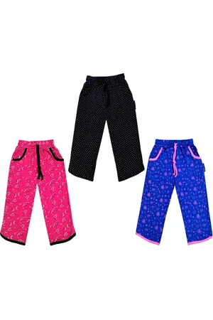 IndiWeaves Girls Pack of 3 Mid-Rise Cotton Printed Capris