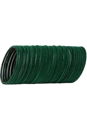 Arendelle Set Of 48 Green Solid Bangles