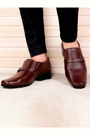 BXXY Men Textured Formal Slip-On Shoes