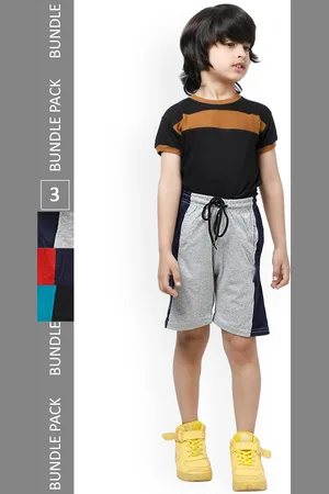 IndiWeaves Boys Pack Of 3 Striped Pure Cotton Shorts