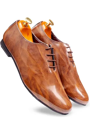 BXXY Men Printed Lace-Up Oxfords