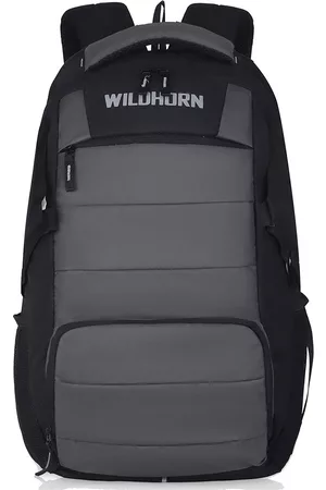 WildHorn Unisex Grey 16 Inch Laptop Backpack with Compression Straps