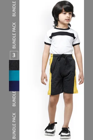 IndiWeaves Boys Pack Of 3 High-Rise Casual Shorts