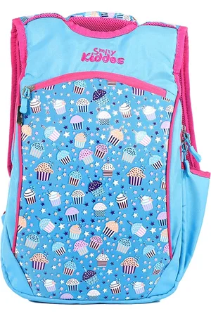 Smily Kiddos Kids Blue & Pink Graphic Anti-Theft Backpack