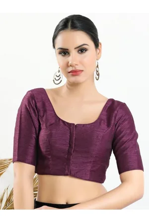 SALWAR STUDIO Art Silk Readymade Saree Blouse