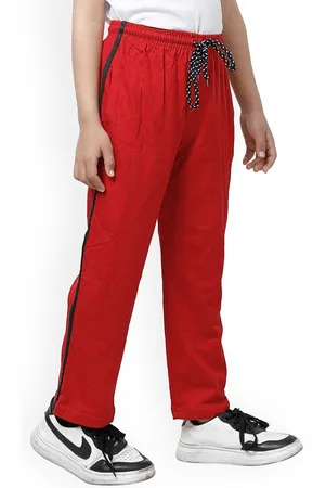 IndiWeaves Boys Mid-Rise Regular-Fit Pure Cotton Track Pants