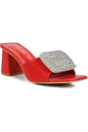 London Rag Embellished Party Block Heels