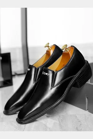 BXXY Men Black Slip-On Formal Elevator Loafer