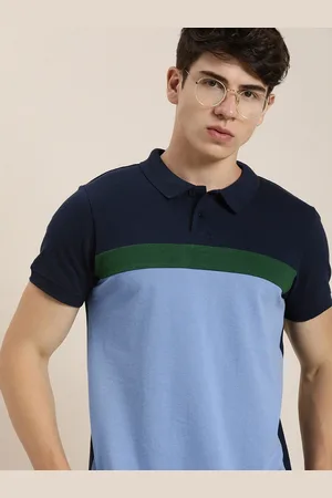 Invictus Men Colourblocked Polo Collar Knitted T-shirt