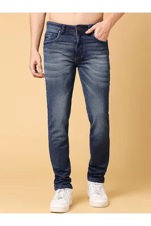 HJ HASASI Men Relaxed Fit Mid-Rise Clean Look Heavy Fade Stretchable Jeans