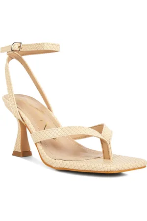London Rag Ankle Strap Thong Heels