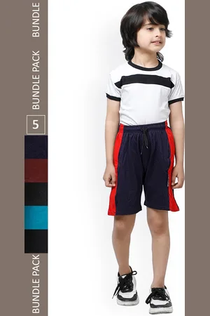 IndiWeaves Boys Pack Of 5 High-Rise Casual Shorts