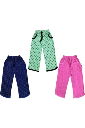 IndiWeaves Girls Pack of 3 Mid-Rise Cotton Printed Capris
