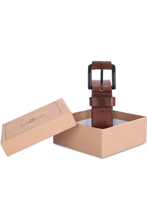 THE CLOWNFISH Men Textured Leather Formal Belt
