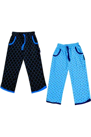 IndiWeaves Girls Pack of 2 Mid-Rise Cotton Printed Capris