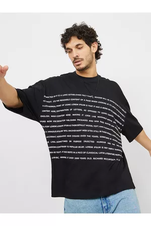 Styli Drop Shoulder Printed Jersey Boxy T-Shirt