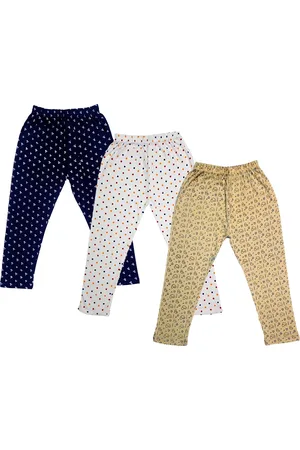 IndiWeaves Girls Pack Of 3 Printed Pure Cotton Capris