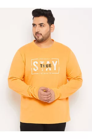 Club York Plus Size Typography Printed Cotton T-Shirt