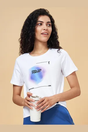 Pantaloons Typography Printed Cotton Sports T-shirt
