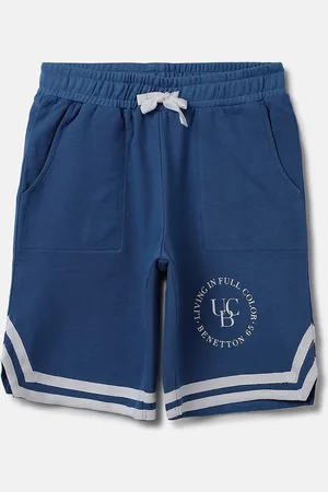 Benetton Boys Mid-Rise Above Knee Cotton Shorts