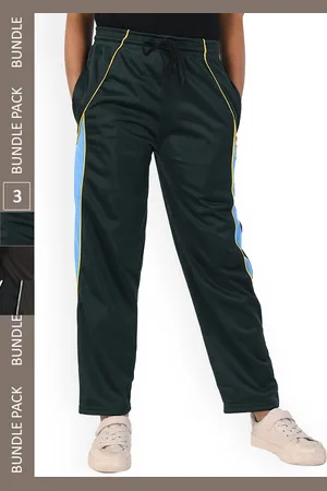 IndiWeaves Girls Pack Of 3 Mid-Rise Track Pants
