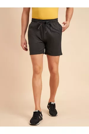 Sweet Dreams Men Charcoal Mid Rise Cotton Shorts