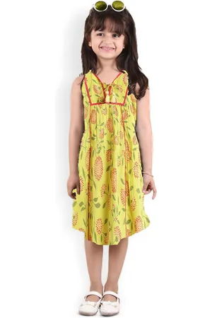 Kids On Board Girls Floral Print A-Line Dress