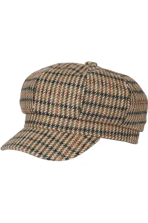 iSWEVEN Women Checked Cotton Visor Cap
