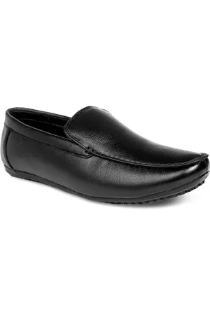 BXXY Men Textured Leather Formal Slip-On Shoes