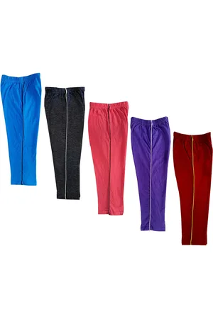IndiWeaves Girls Pack Of 5 Pure Cotton Regular Fit Capris