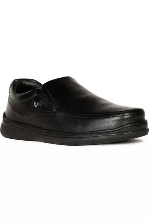 Hush Puppies Men Textured Leather Formal Slip-On Shoes