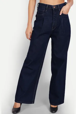 AngelFab Women Relaxed Fit Mid-Rise Cotton Jeans