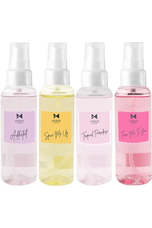 Moraze London Set Of 4 Long Lasting Body Mist Spray - 50ml Each