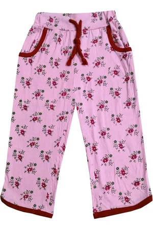 IndiWeaves Girls Printed Mid-Rise Cotton Capris