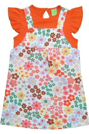 Clothe Funn Girls Floral Print A-Line Dress