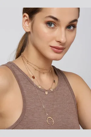 Jewels Galaxy Rose Gold-Plated Layered Necklace