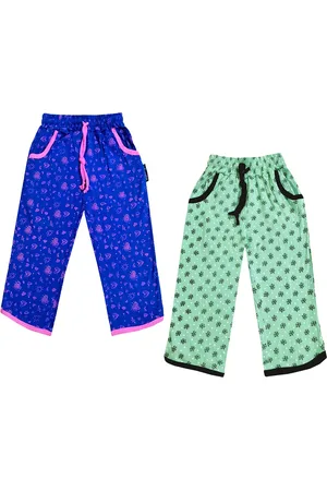 IndiWeaves Girls Pack of 2 Printed Pure Cotton Capris
