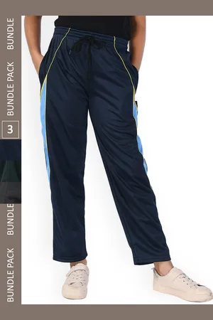 IndiWeaves Girls Pack Of 3 Relaxed Fit Track Pants