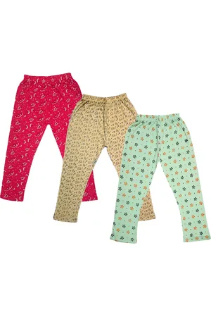IndiWeaves Girls Pack Of 3 Printed Pure Cotton Capris