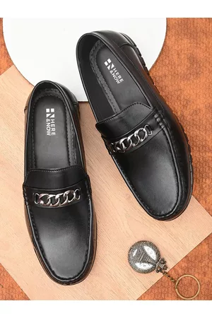 HERE&NOW Men Black Lightweight Loafers
