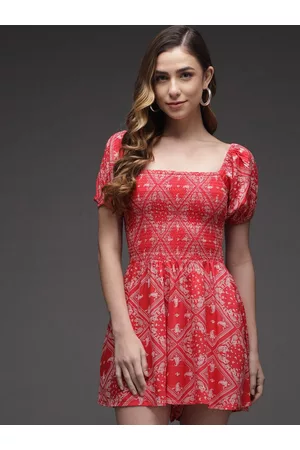 BAESD Ethnic Printed Smocked Jumpsuit