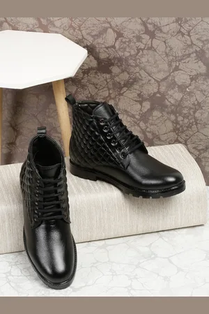 MUTAQINOTI Men Quilted Mid-Top Regular Boots