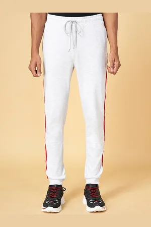 Pantaloons Men Grey Melange Solid Slim-Fit Jogger