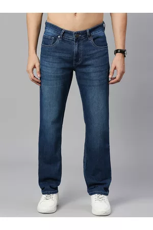 HERE&NOW Men Blue Smart Light Fade Regular Fit Stretchable Jeans