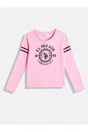 Ralph Lauren Girls Brand Logo Print Knitted Pure Cotton T-shirt