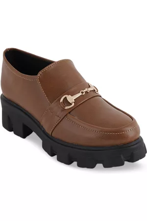 Roadster Tan Textured Round Toe Loafers