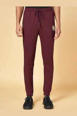 Pantaloons Men Red Solid Slim-Fit Joggers