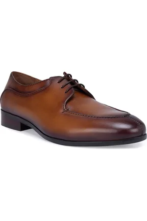 ROSSO BRUNELLO Men Leather Formal Derbys
