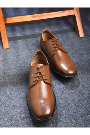 Liberty Men Brown Solid Formal Derbys