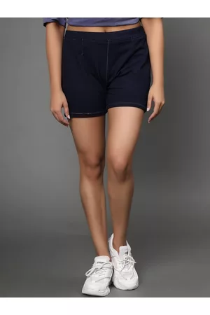 AngelFab Women High-Rise Denim Shorts